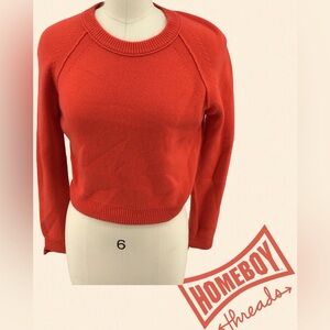Helmut Lang Vibrant Red Crew Neck Sweater